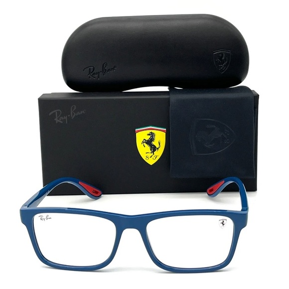 Ray Ban FERRARI RX7205M F669 Blue Vallarta / Demo Lens 54mm Eyeglasses RB72052M - Picture 2 of 4